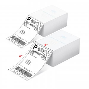 A6 Thermal Label 100x150mm Direct White Shipping Thermal Label Sticker