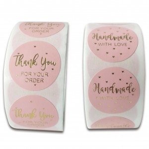 custom waterproof label stickers thank you label stickers