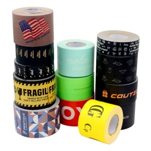 Transparent packing tape is used to seal cartons